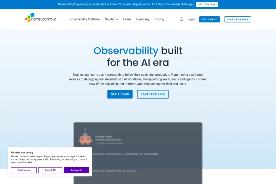 Landing page preview