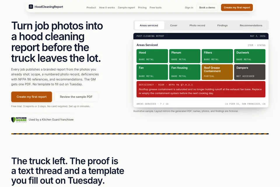 Landing page preview