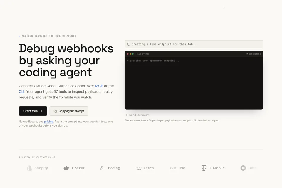 Aperçu de la landing page