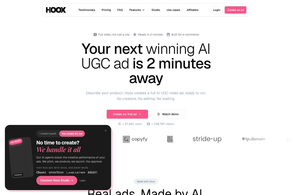 Landing page preview