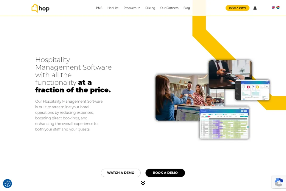 Aperçu de la landing page
