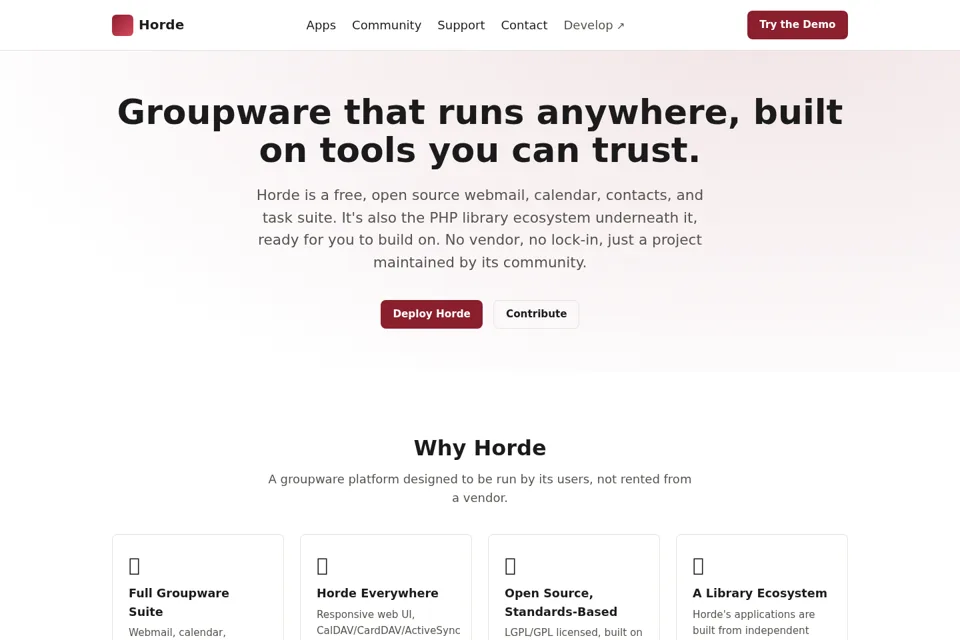 Aperçu de la landing page