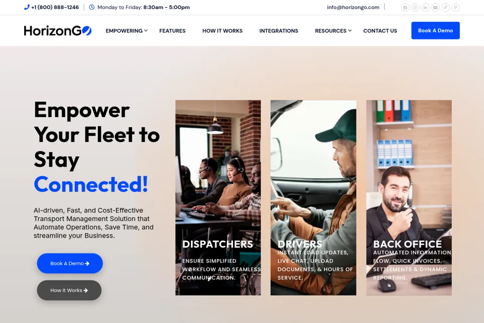 Aperçu de la landing page