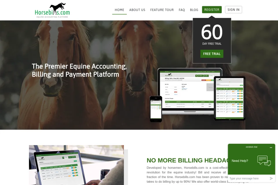 Aperçu de la landing page