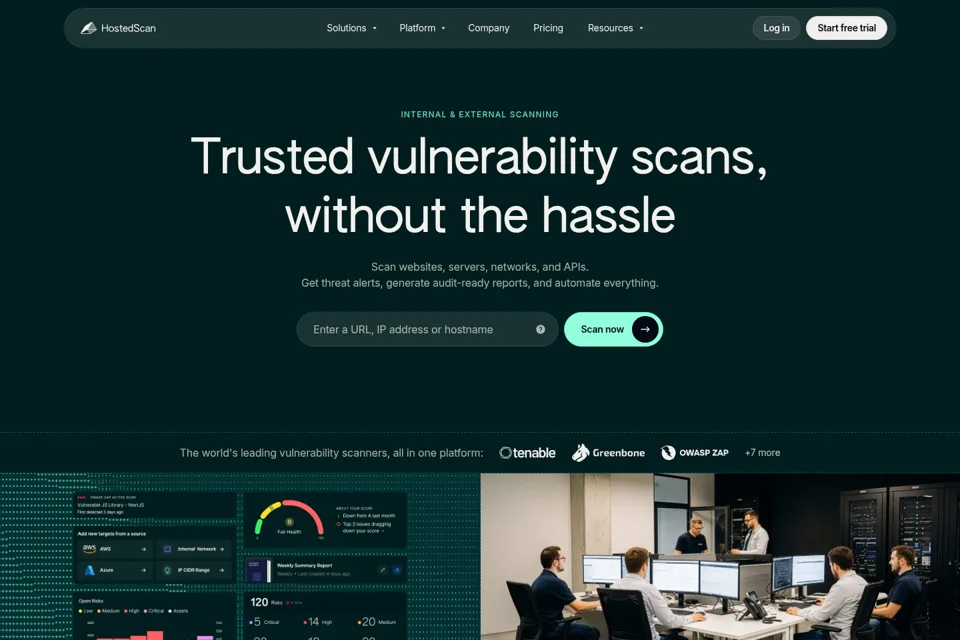 Aperçu de la landing page