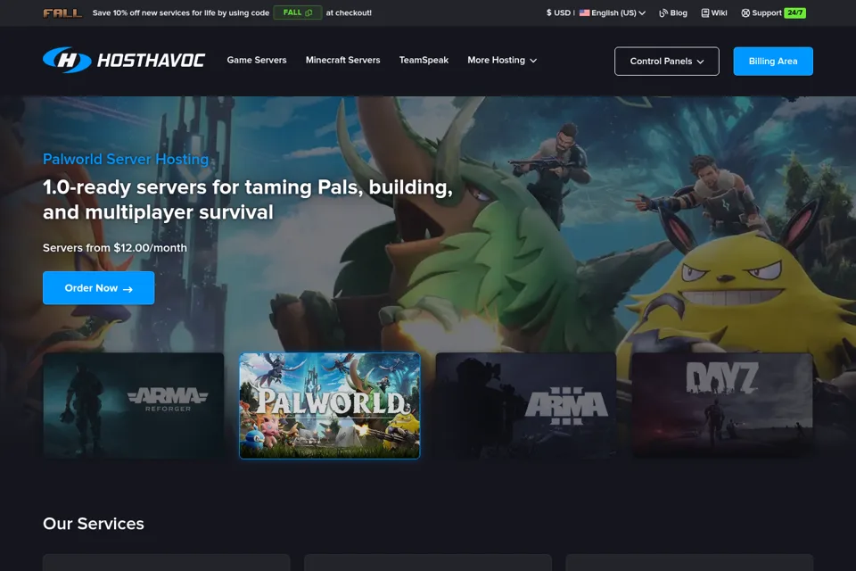 Aperçu de la landing page