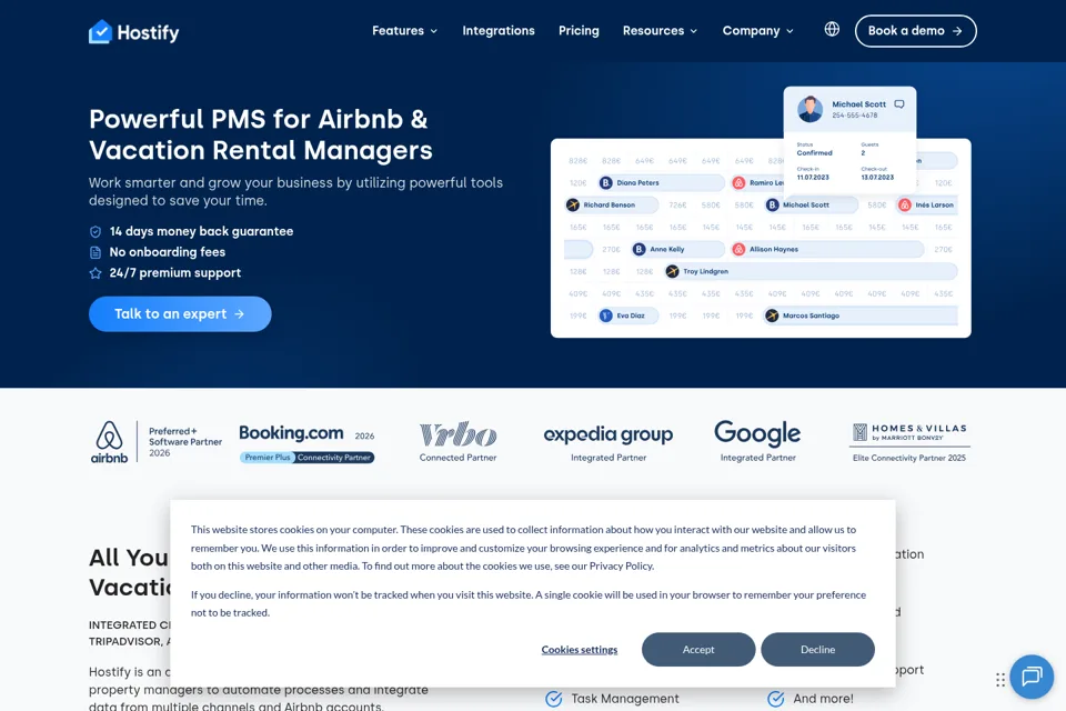 Landing page preview