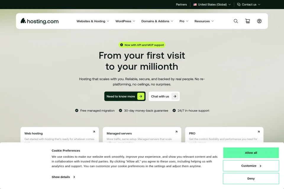 Landing page preview