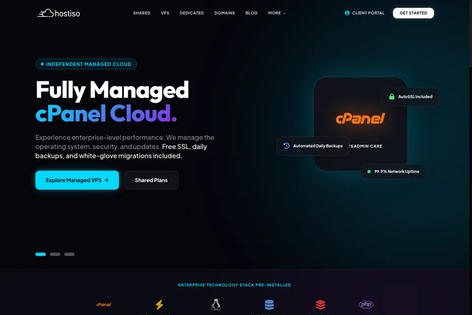 Aperçu de la landing page