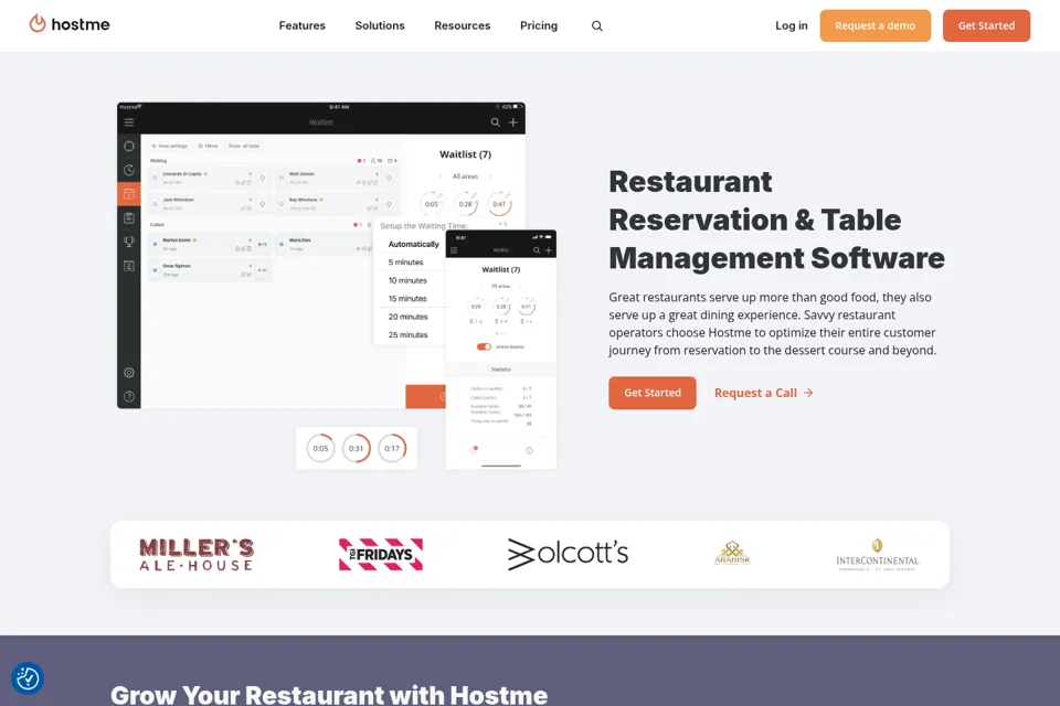 Aperçu de la landing page