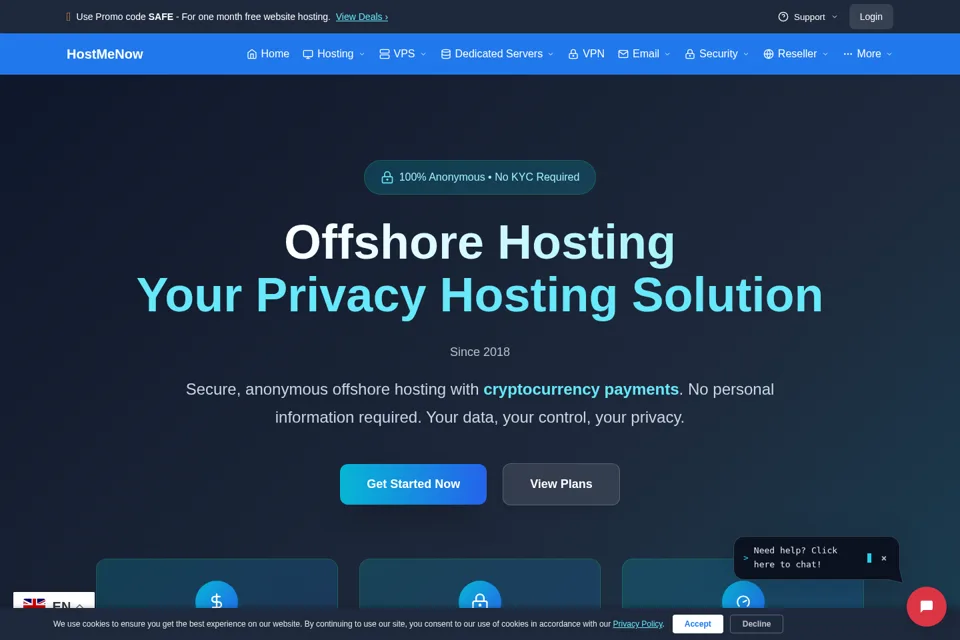 Aperçu de la landing page