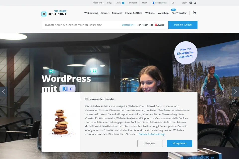 Aperçu de la landing page