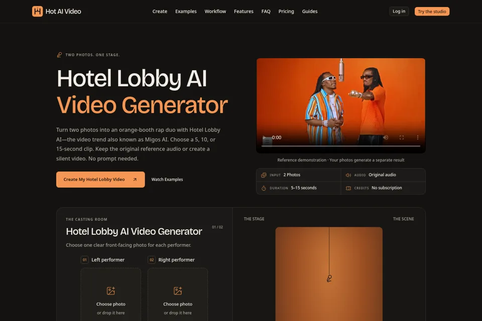 Aperçu de la landing page