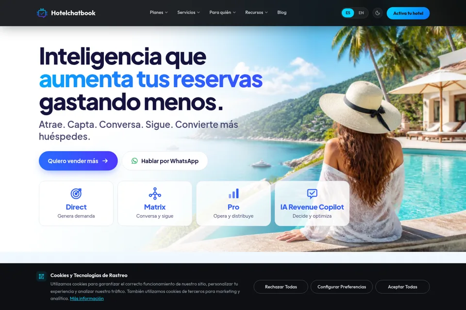 Aperçu de la landing page