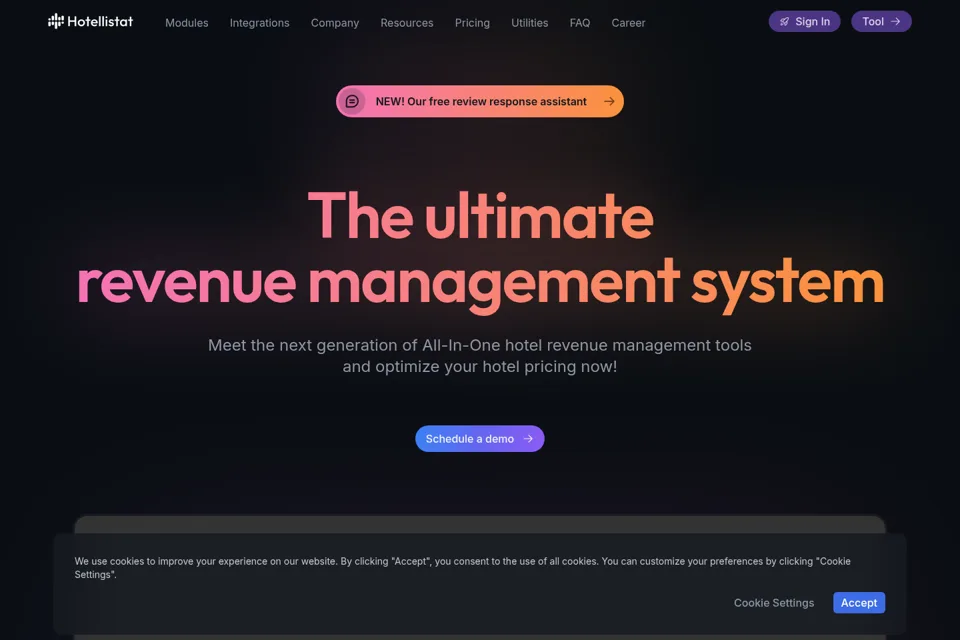 Aperçu de la landing page