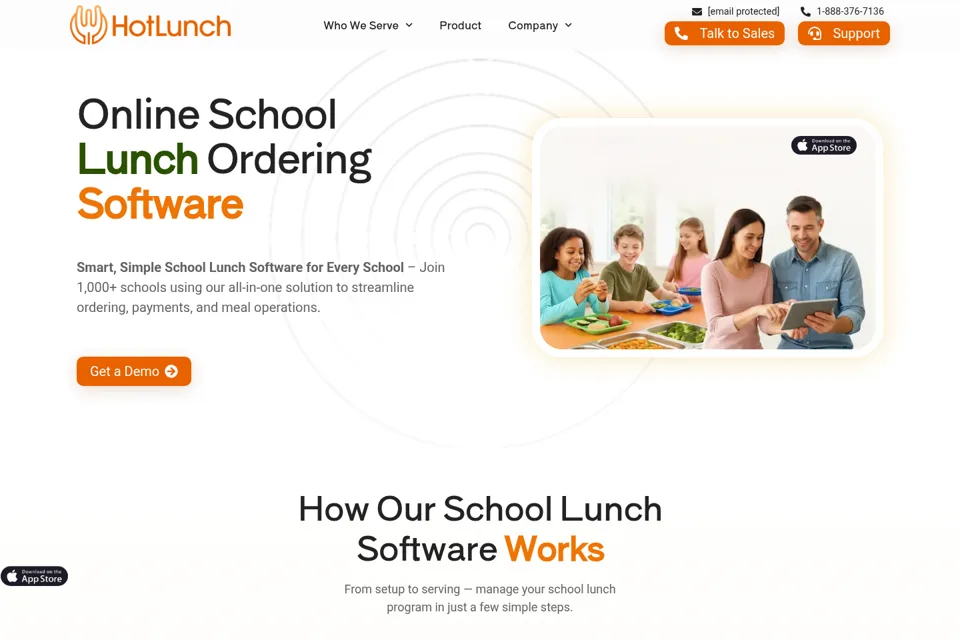 Aperçu de la landing page