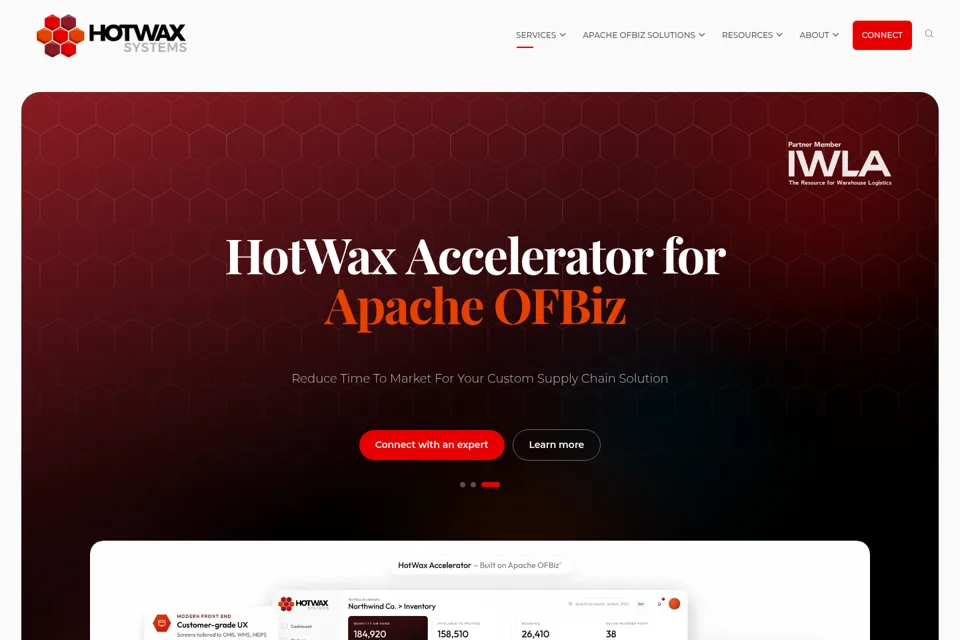 Aperçu de la landing page