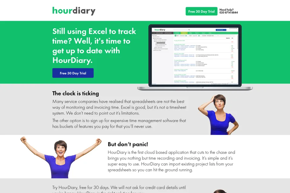 Aperçu de la landing page
