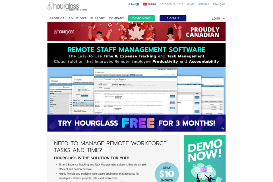 Aperçu de la landing page