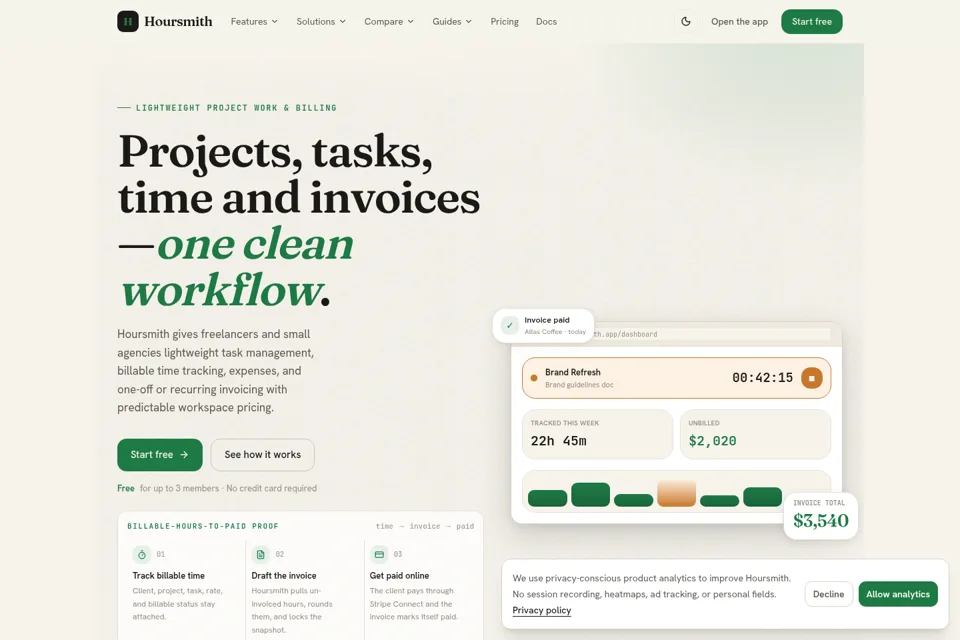 Landing page preview