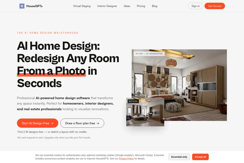 Aperçu de la landing page