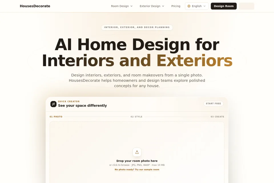 Aperçu de la landing page
