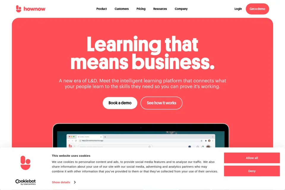 Aperçu de la landing page