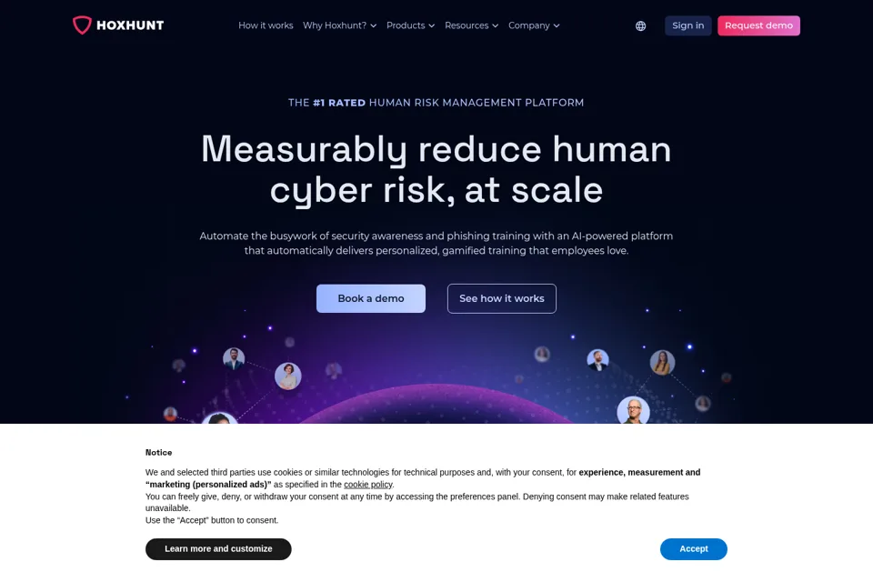 Aperçu de la landing page