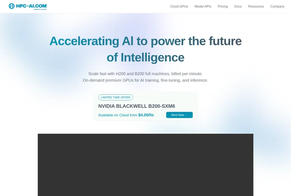 Aperçu de la landing page