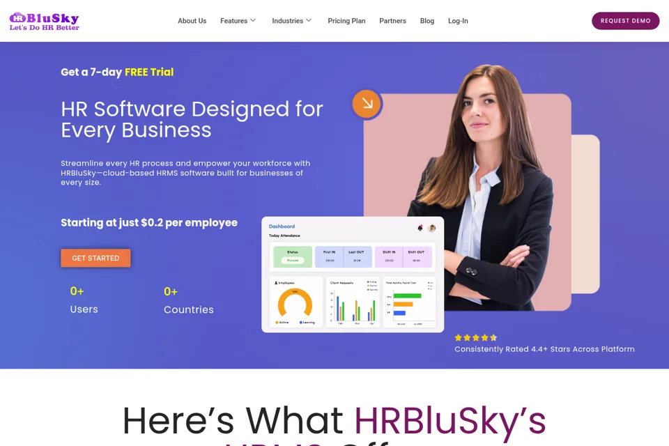 Aperçu de la landing page