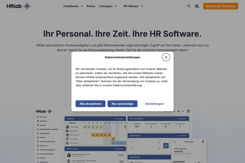 Landing page preview