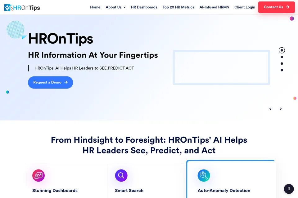 Aperçu de la landing page