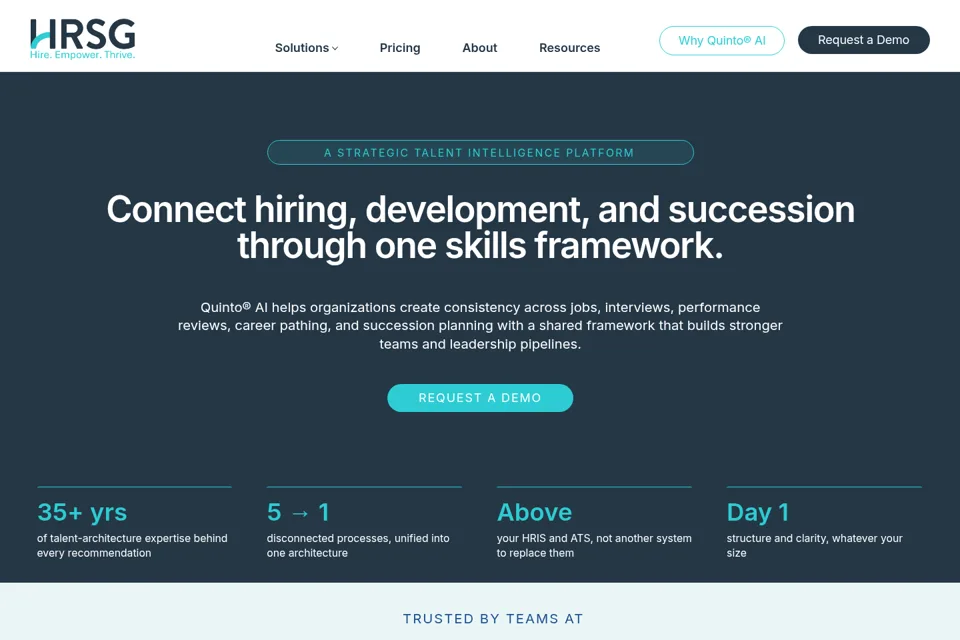 Aperçu de la landing page
