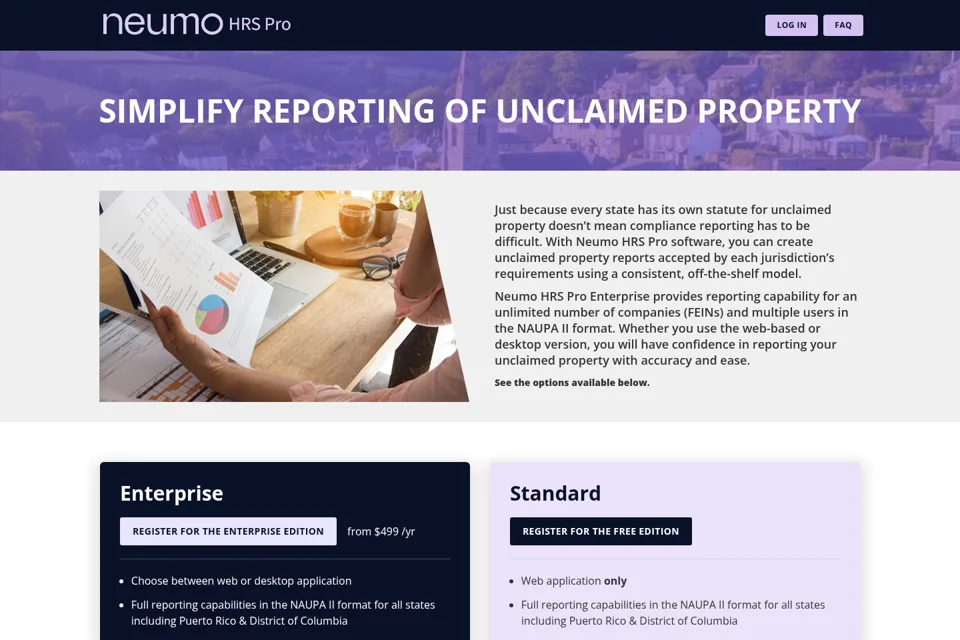 Aperçu de la landing page