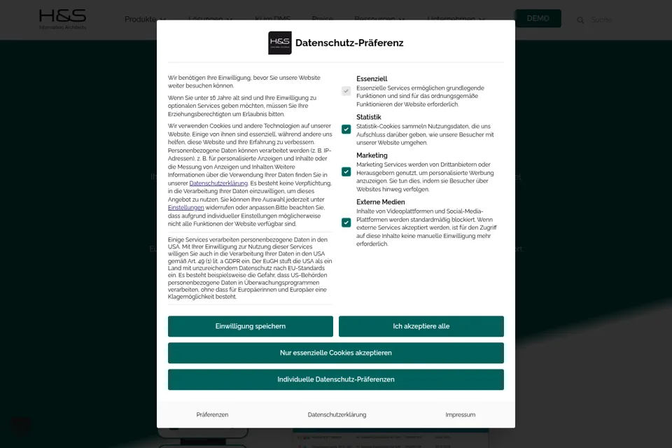 Landing page preview