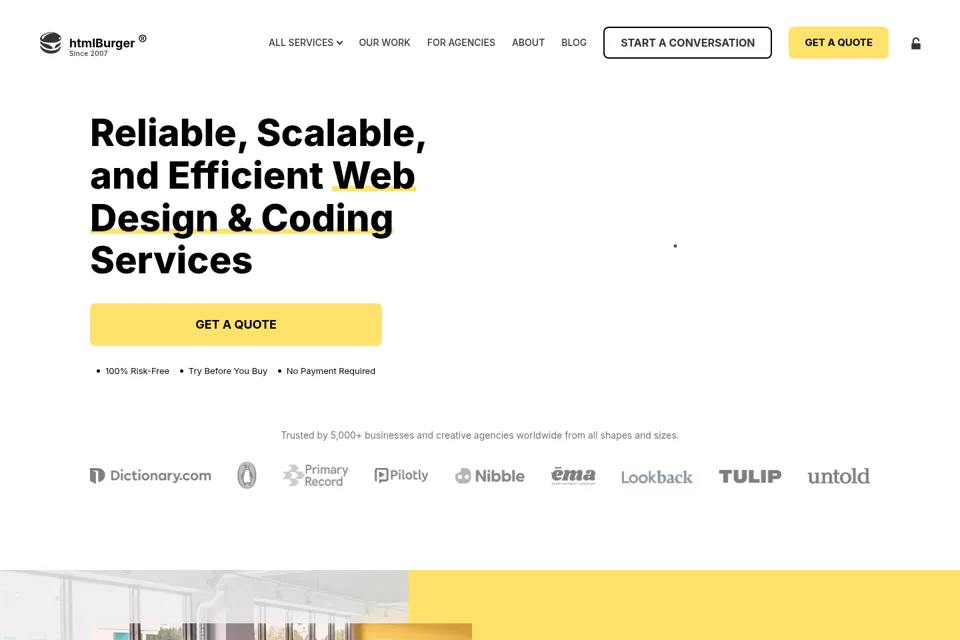 Landing page preview