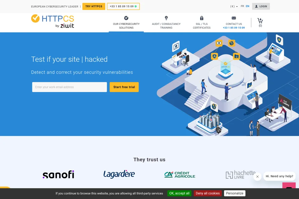 Aperçu de la landing page
