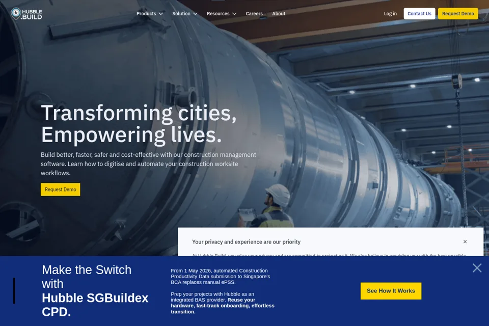 Aperçu de la landing page