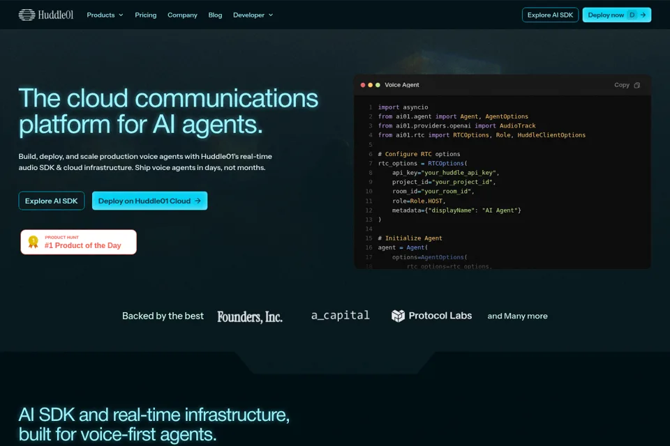 Aperçu de la landing page