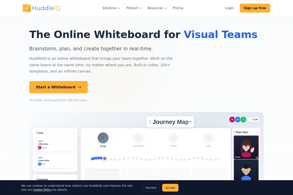 Aperçu de la landing page
