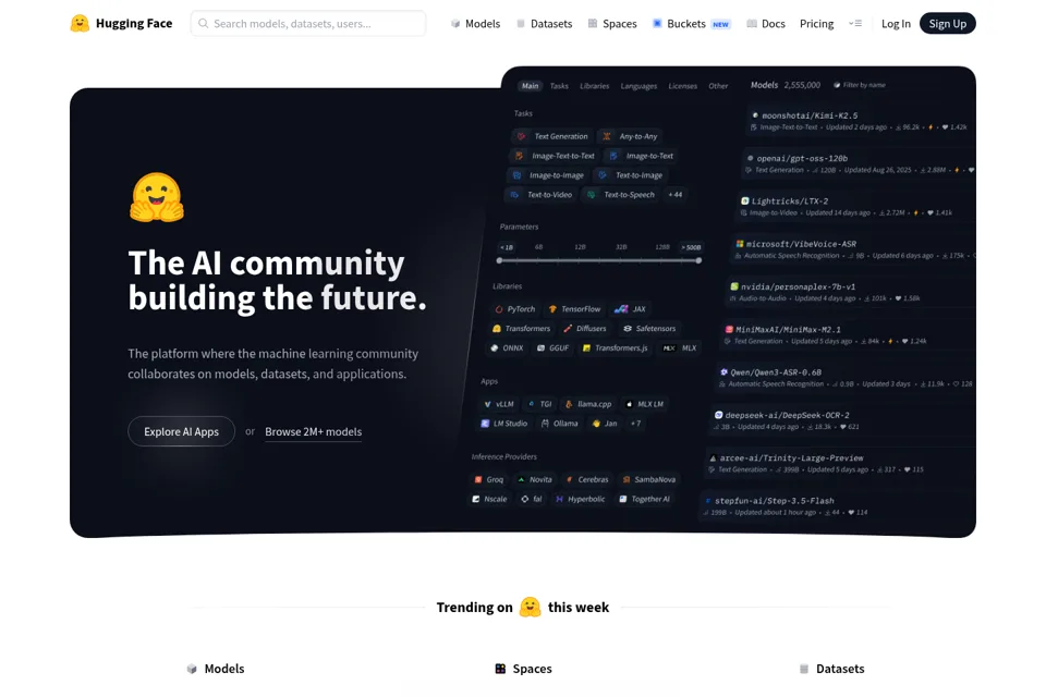 Aperçu de la landing page