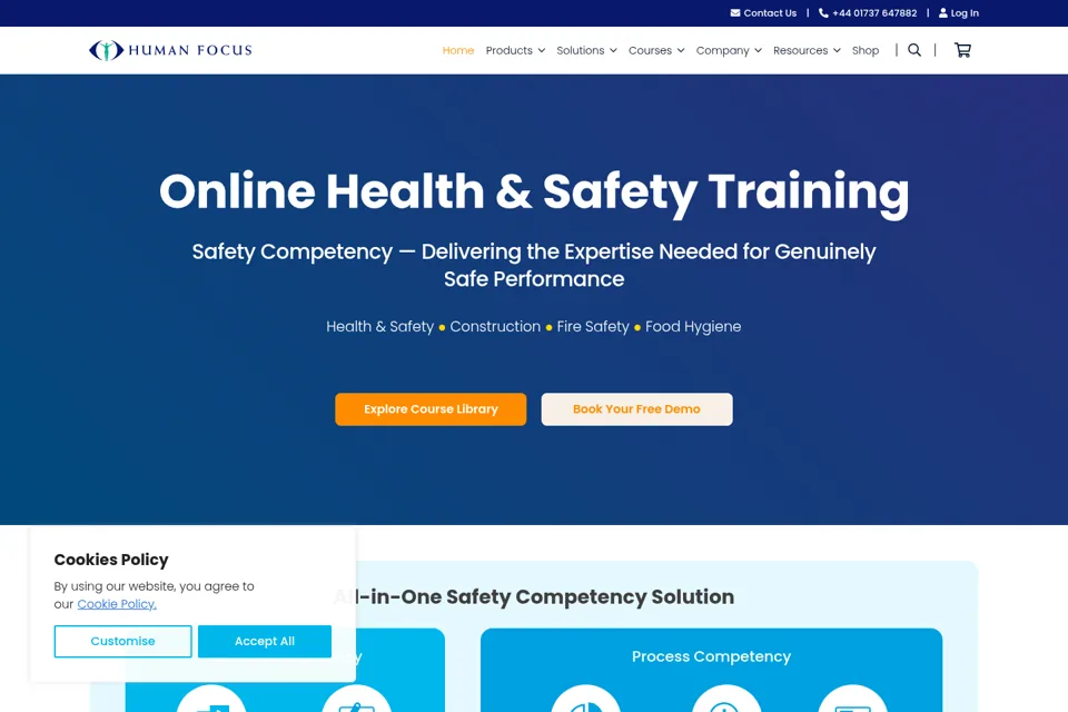 Aperçu de la landing page