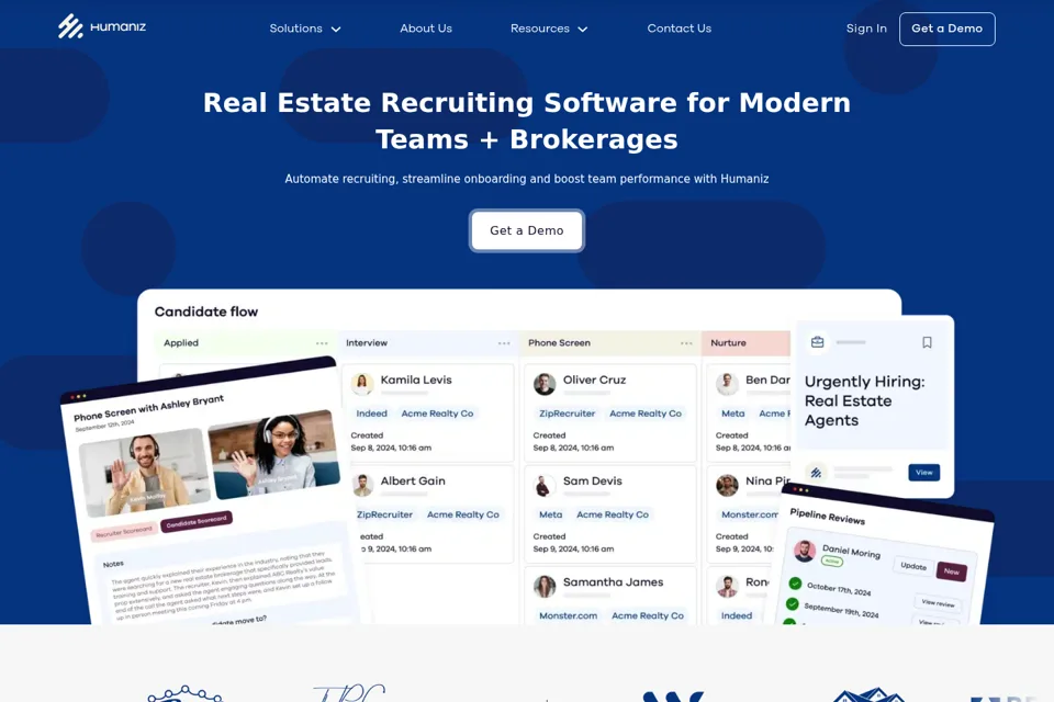 Aperçu de la landing page