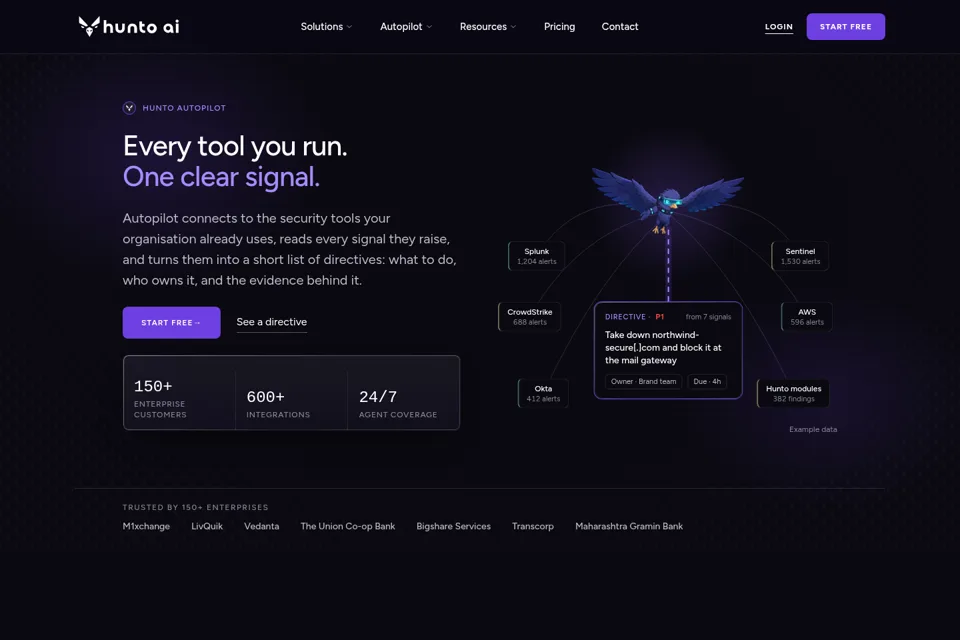 Aperçu de la landing page