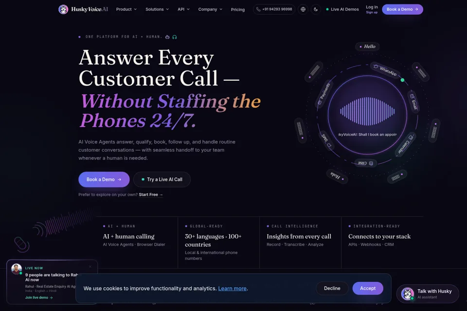 Aperçu de la landing page