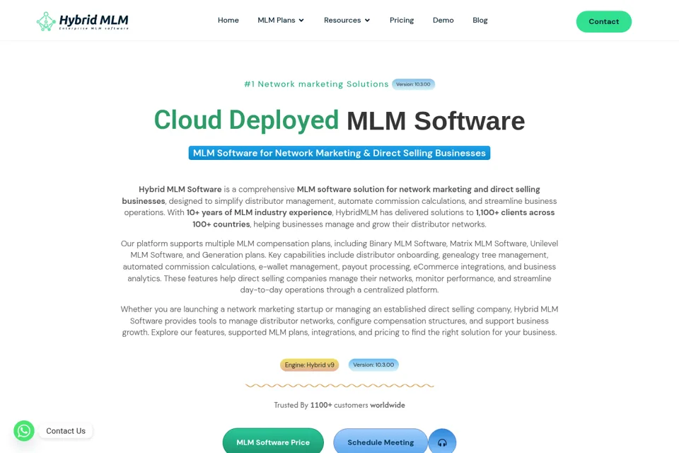 Aperçu de la landing page