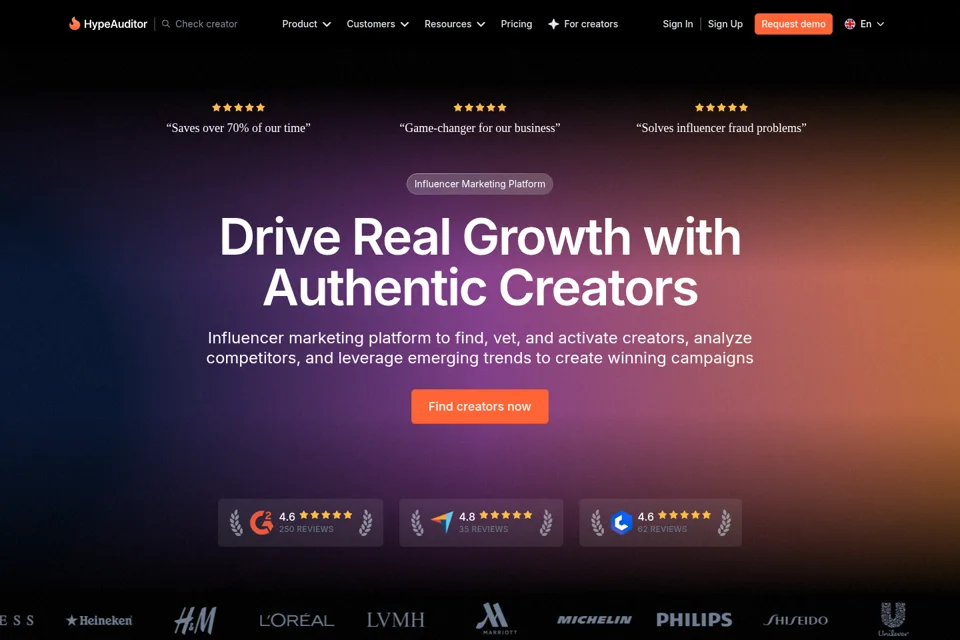 Aperçu de la landing page