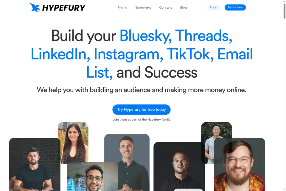 Aperçu de la landing page