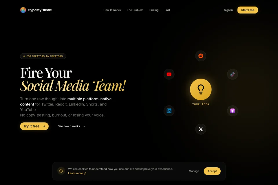 Aperçu de la landing page