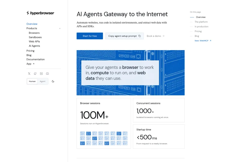 Landing page preview
